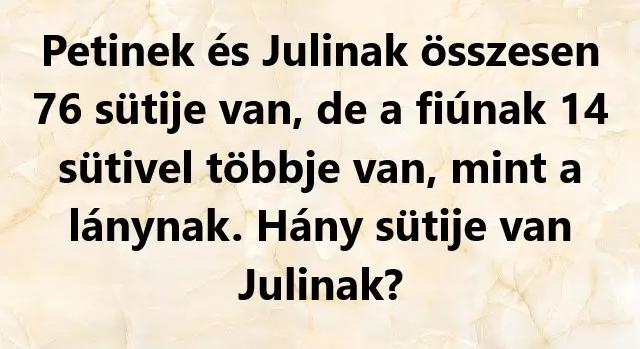 Napi trükkös matek feladat: Mi a megoldás?