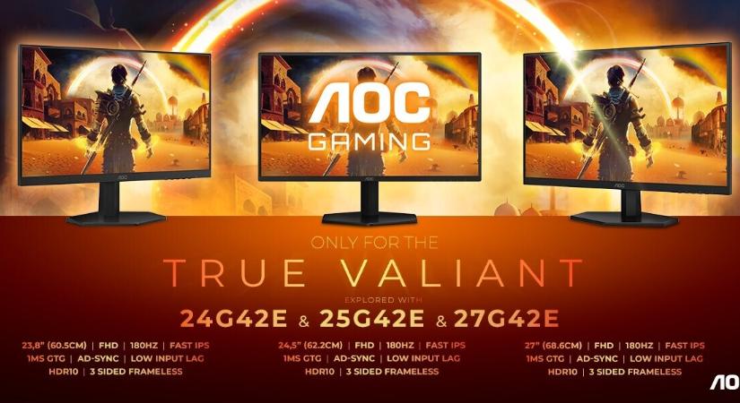 Belépőszintű gaming monitorok jöttek az AOC fémjelzésével