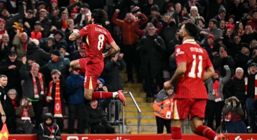 Szoboszlaitól zengett az Anfield, óriásit alkotott a középpályás