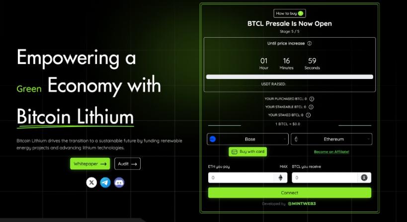 A Bitcoin Lithium vonzza az intézményi befektetőket az előértékesítés indulásával