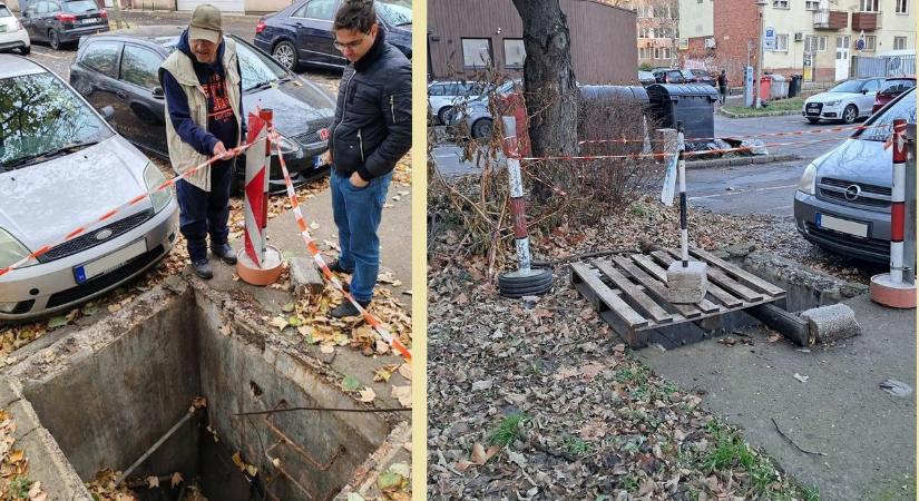 Életveszélyes utcai akna: rejtély, hogy ki, miért csinálta és hova tűnt a fedele