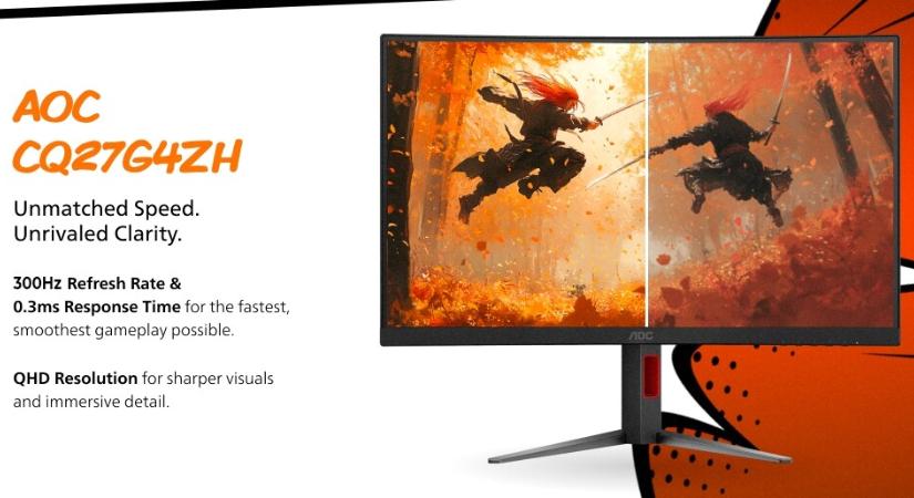 Visszafogott árazású, 300 Hz-es monitor az AOC gondozásában