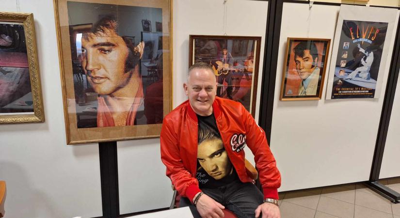 A 90 éve született Elvis Presley emlékére nyílt kiállítás Debrecen-Józsán