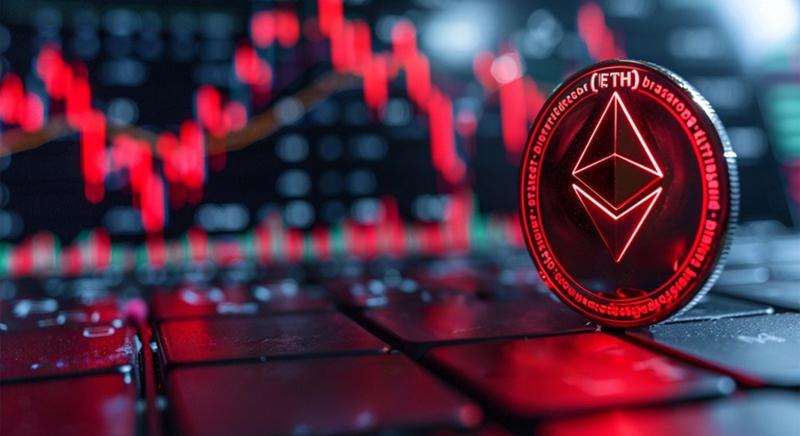 Zuhanórepülésbe kezdett az Ethereum árfolyama: Meddig folytatódik a hanyatlás?