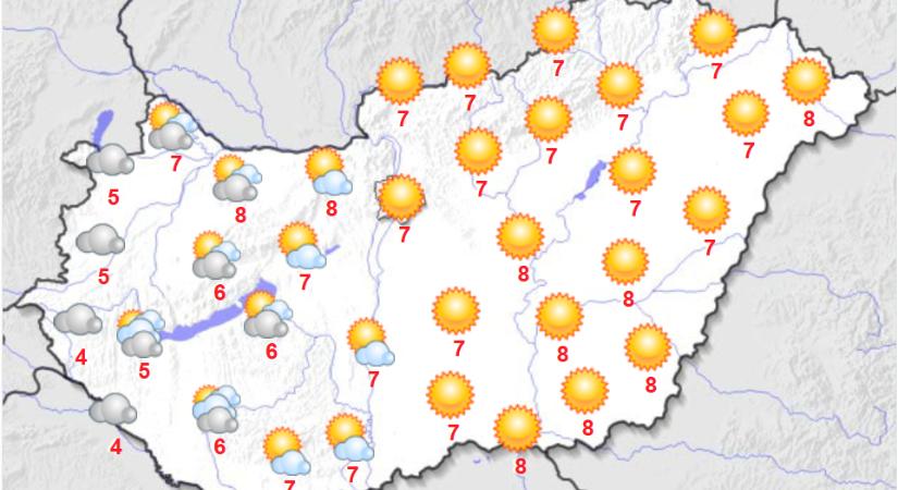 Továbbra is napos, derült idő várható