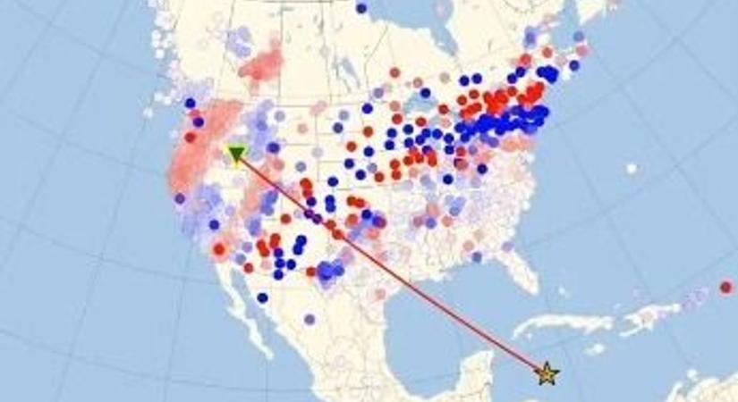 Földrengés: Videón, ahogy végigsöpör a lökéshullám Amerikán