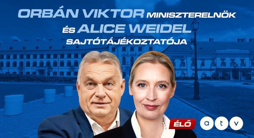 Nézze itt élőben Orbán Viktor és Alice Weidel közös sajtótájékoztatóját