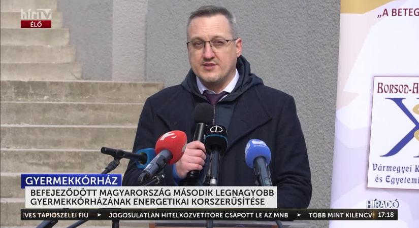 Befejeződött Magyarország második legnagyobb gyermekkórházának az energetikai korszerűsítése  videó