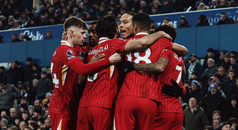 Premier League: Szoboszlaival a kezdőben nyert városi rangadót a Liverpool