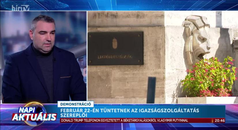 Napi aktuális - Ifj. Lomnici Zoltán: Politikai színezetűvé válhat a bírák demonstrációja videó