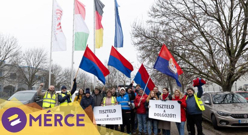 Vékonyabb lett a pénztárcájuk, tüntettek a dolgozók Győrben