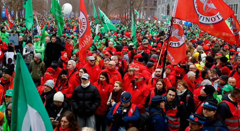 Tüntetések miatt a brüsszeli nemzetközi repülőteret lezárták