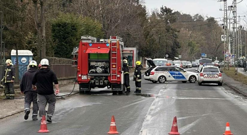 Súlyos gázömlés Szentendrén, lezárták a 11-es főút egy szakaszát