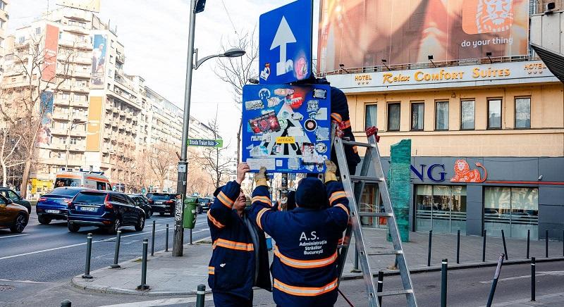 Eltüntetik a fasiszta és neolegionárius jelképeket Bukarest utcáiról