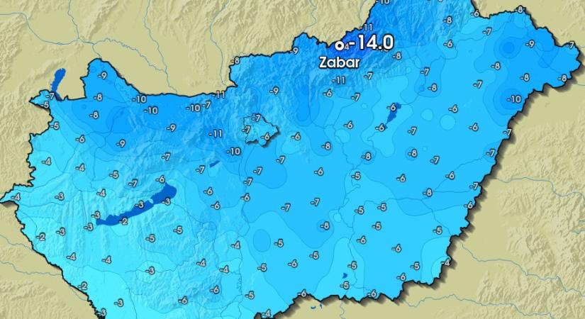 Az idei télen még nem volt ilyen hideg: mínusz 14 fokot mértek Nógrádban