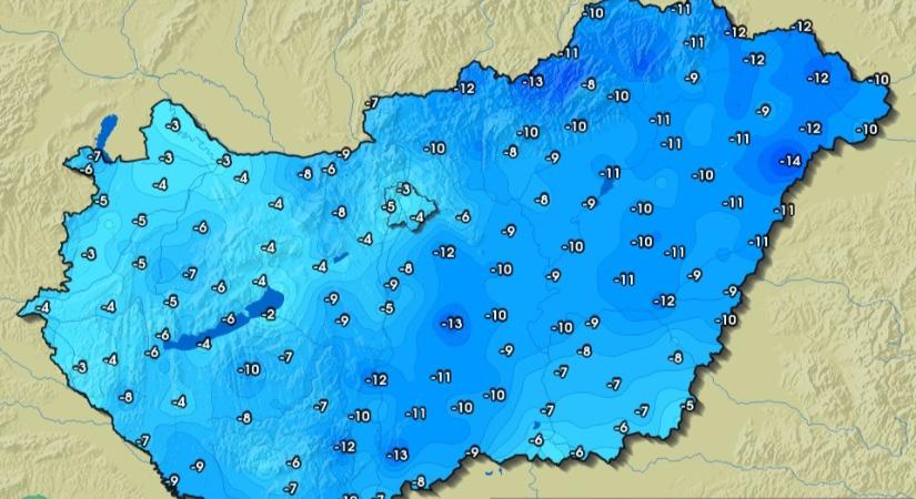 -14,2 fokot mértek Kelet-Magyarországon, ez új rekord