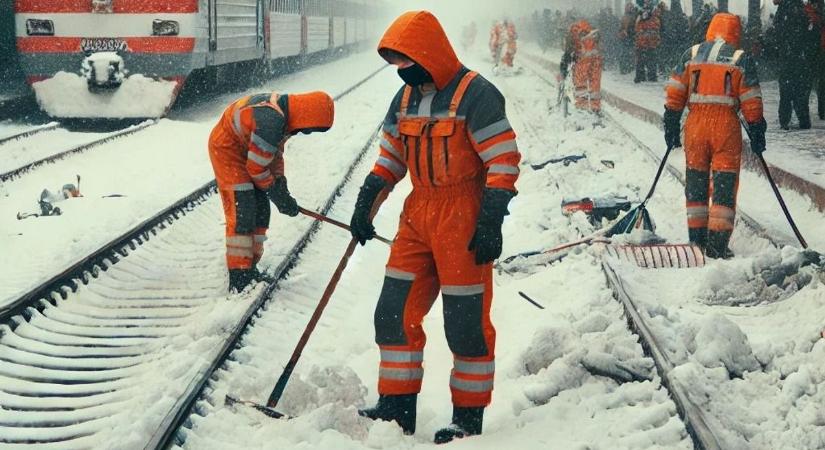 Hogyan védi a MÁV a szabadban dolgozó munkatársait a kemény hidegben?