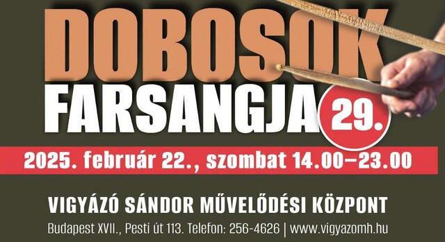 Ritmusra dobban a szív - szombaton jön a 29. Dobosok Farsangja!