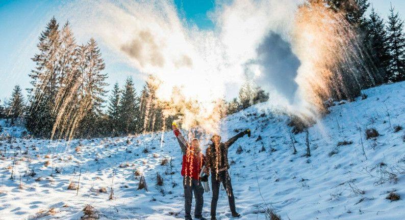 A Bükkben röptében megfagyott a forró víz