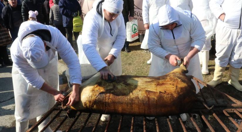 Közönség előtt dolgozták fel a mangalicát a Mezgések, jó okuk volt erre – galériával, videóval