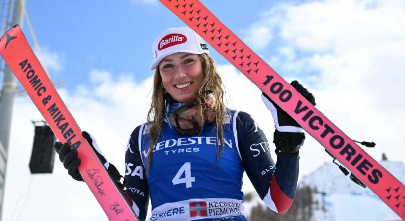 Félelmetes sídiadal: Mikaela Shiffrin 100. győzelmét aratta