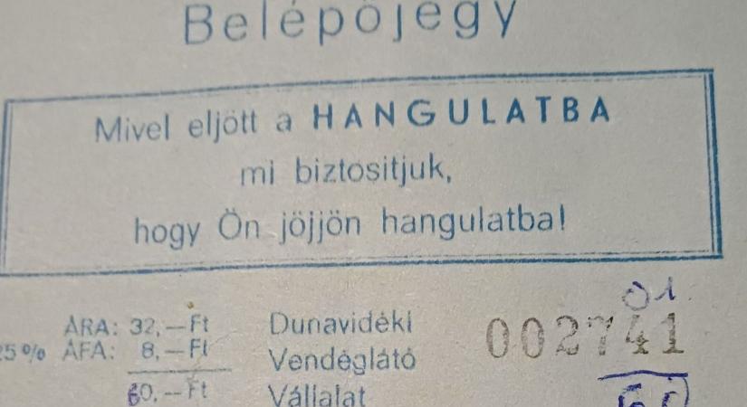 Hangulat egy belépőjegy nyomán