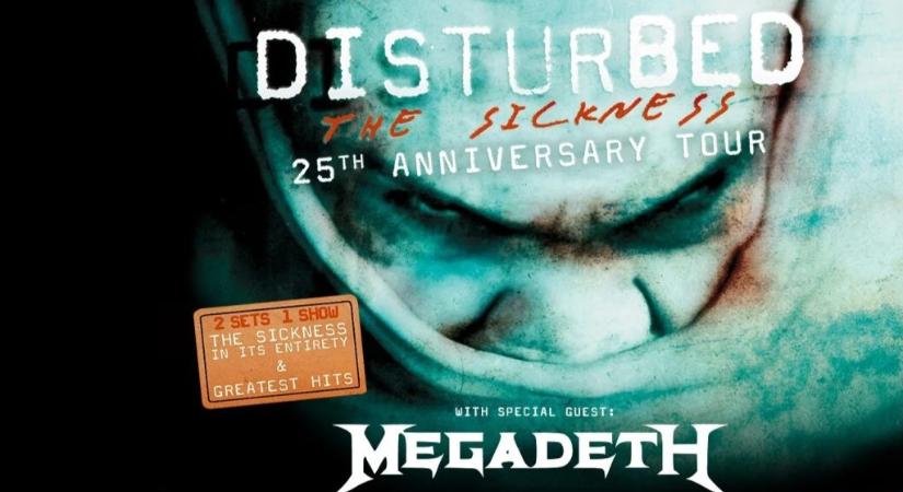 A Disturbed és a Megadeth együtt jönnek ősszel a Budapest Sportarénába