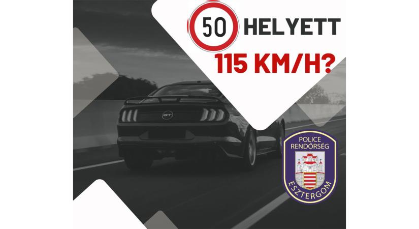 50 helyett 115: Gyorshajtót fogtak Esztergomban