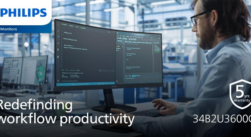 Ultraszéles üzleti monitor jött a Philips színeiben