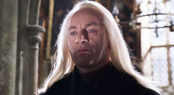 Lucius Malfoy unta a Harry Potter forgatását