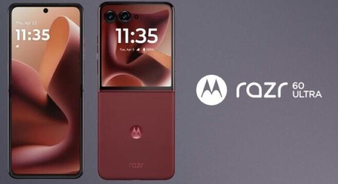 Rozsdavörös színben csodálható meg a Razr 60 Ultra