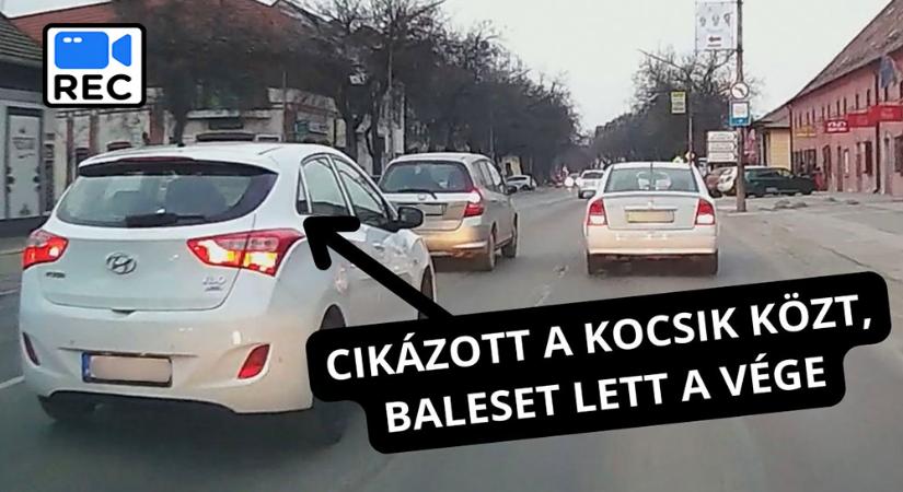 Cikázott az autók között, majd megtörtént a baleset Vácon