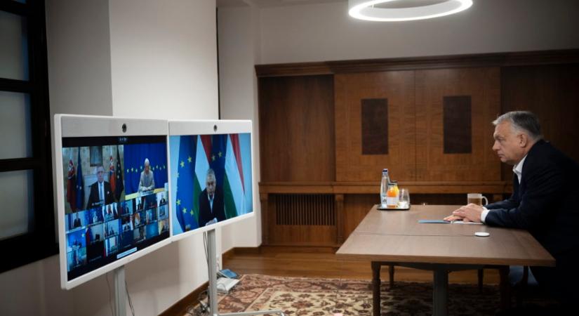 Orbán Viktor videókonferencia keretében tárgyalt az Európai Unió állam- és kormányfőivel