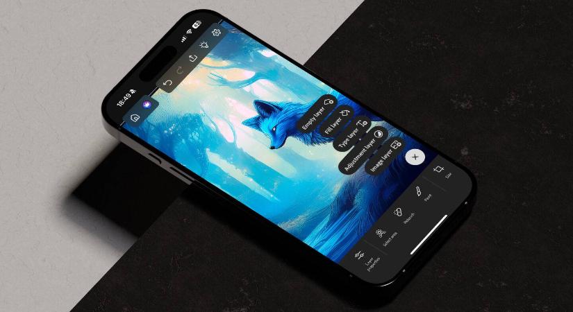 Adobe Photoshop iPhone-ra ingyen is, GenAI eszközökkel