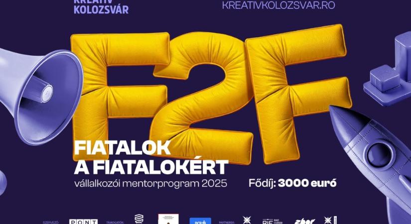 F2F – vállalkozói mentorprogram fiataloknak 3000 eurós fődíjjal