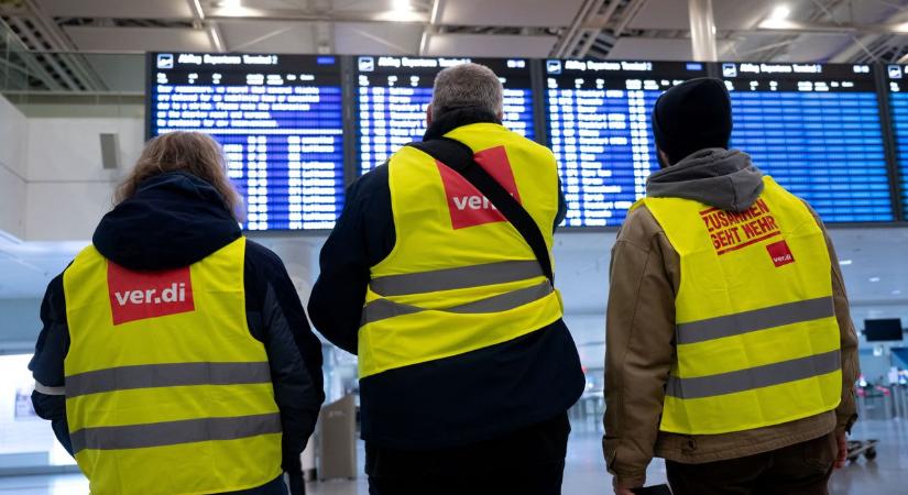 Leáll Németország egyik legnagyobb repülőtere: kétnapos sztrájk miatt törlik a járatokat