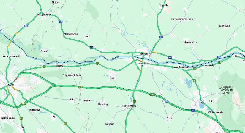 Vigyázat! Baleset miatt torlódik az M1-es autópálya