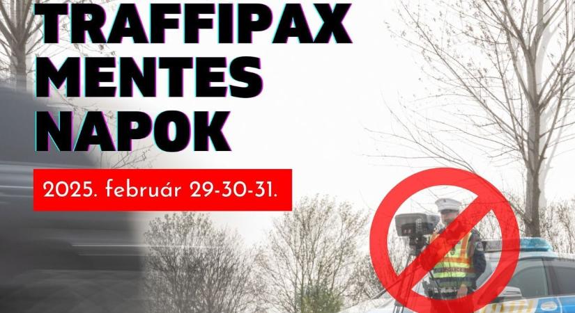 Traffimentes napokat hirdetett a rendőrség februárban