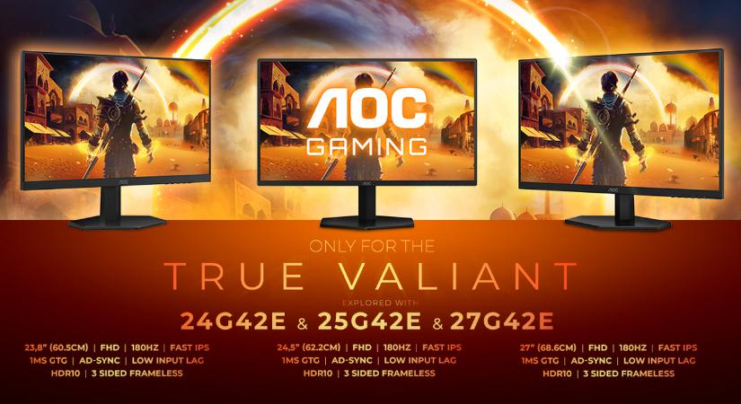 180 Hz elérhető áron? Bemutatkozott az AOC Gaming G42 szériája