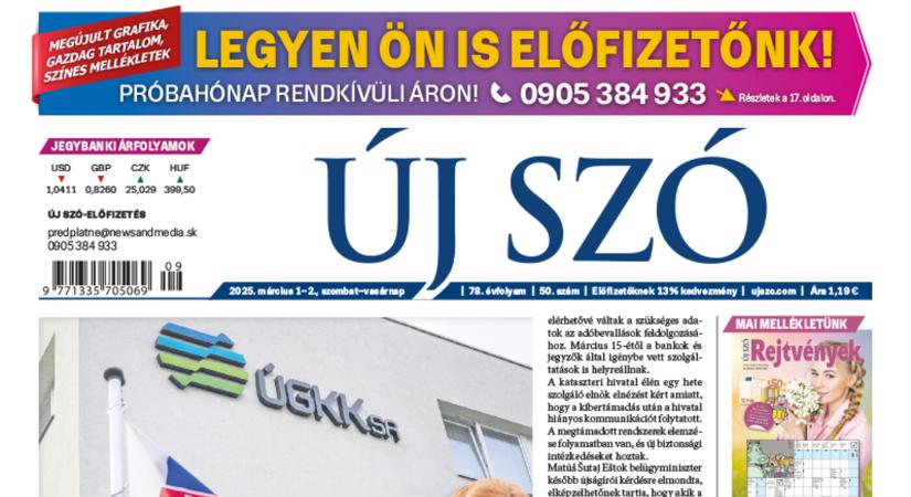 Miről ír a szombati Új Szó?