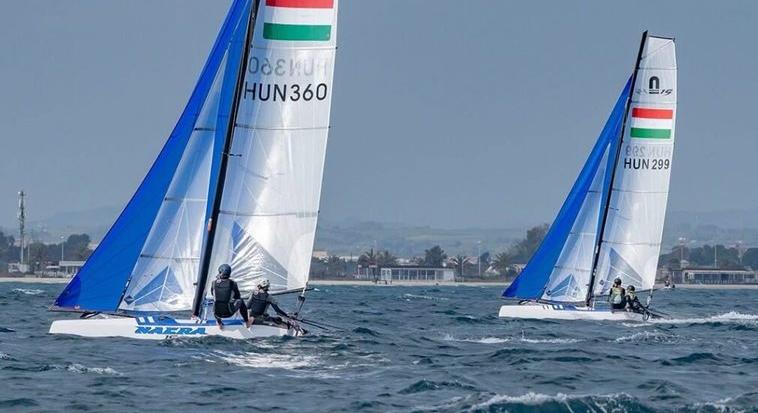 A Bartos Betti – Lacza Zaránd (BYC-Kereked) Nacra 15 páros hatodik lett az European Super Series idei első fordulóján!