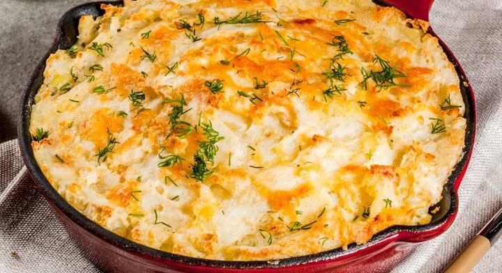 Krumplipüré-casserole a sütőből: belül krémes, kívül pirult