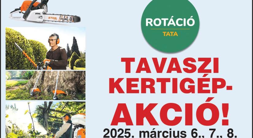 Rotáció Kft. tavaszi kertigép-akció – Készüljön a tavaszra minőségi gépekkel!