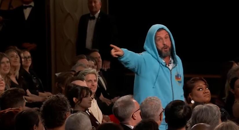 Agyfagy: otthoni pulcsiban ordítozott Adam Sandler az Oscar-gálán