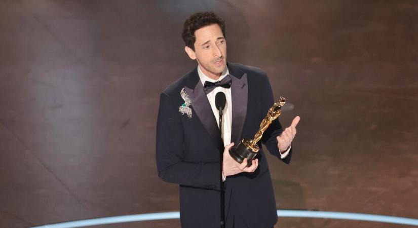 Elképesztő beszédet mondott Adrien Brody az Oscar-gálán – Még Guinness-rekordot is döntött vele