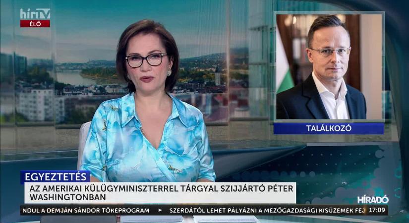 Szijjártó Péter az amerikai külügyminiszterrel találkozik Washingtonban  videó