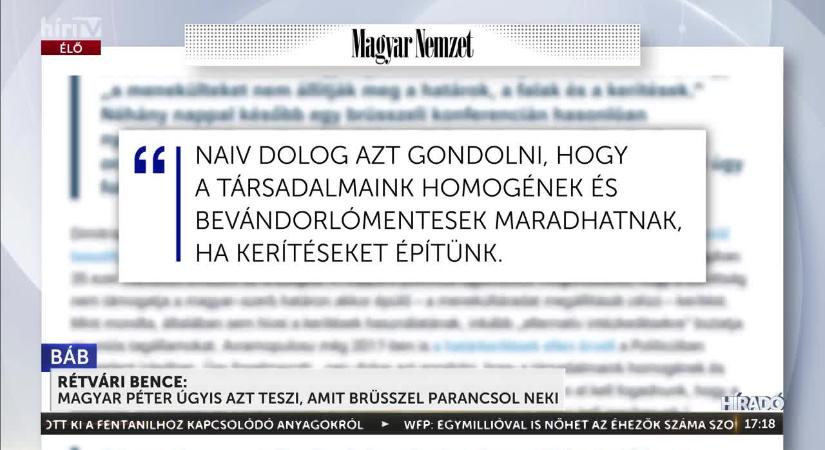 Rétvári Bence: Magyar Péteréket Brüsszelből fizetik, így nyilván azt az álláspontot fogják képviselni, amit Brüsszel is képvisel  videó