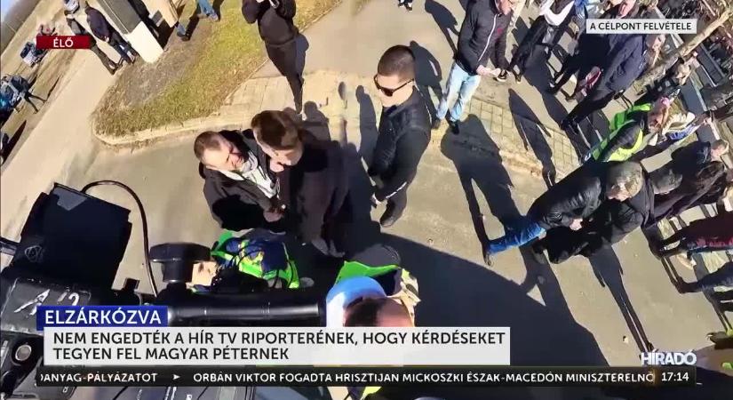 Nem engedték a Hír TV-riporterének, hogy kérdéseket tegyen fel Magyar Péternek  videó