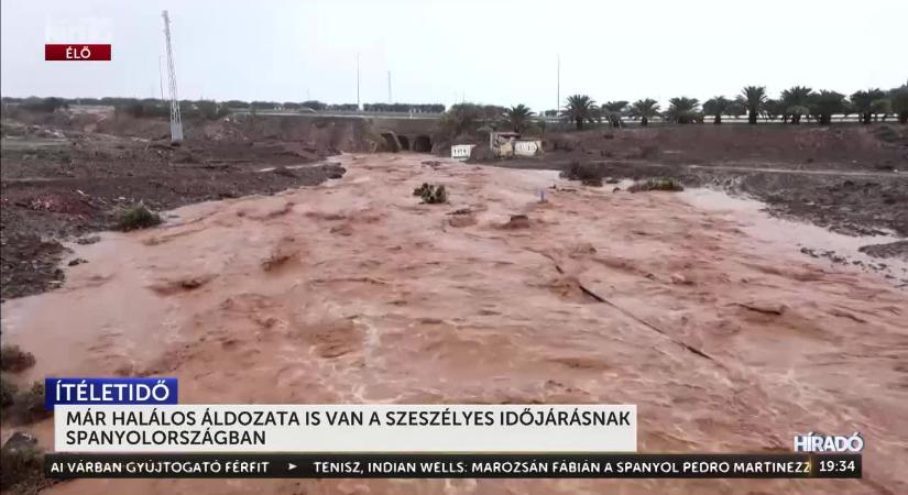 Már halálos áldozata is van a szeszélyes időjárásnak Spanyolroszágban  videó