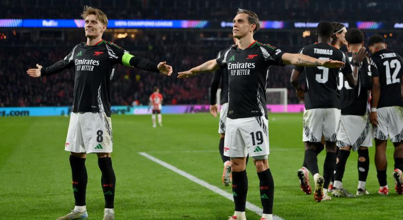 BL: Ödegaard duplázott, hét gólt vágott idegenben az Arsenal! – videóval